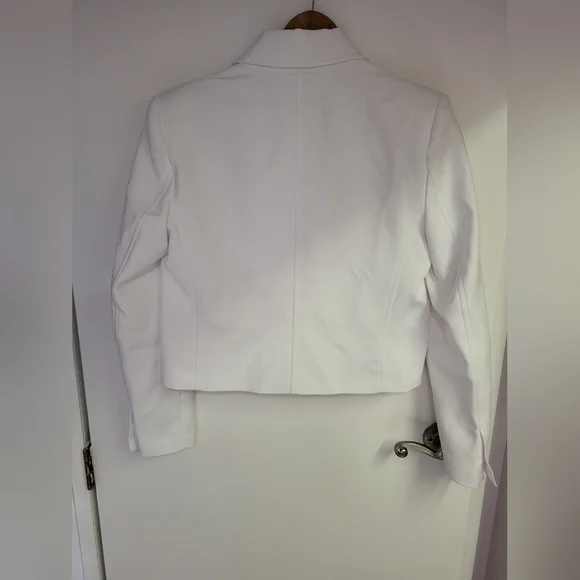 Zara NWOT Women's White Double-Breasted Jacket - Picture 4 of 8